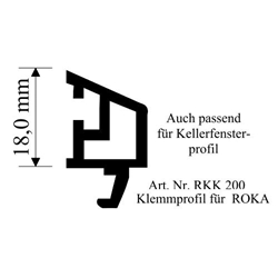Klemmprofil weiß für Rollladenkasten (a 6,00 Meter) Nr. RKK 200