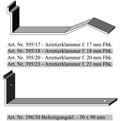 Arretierklammer für 17mm Fbk. (a 500 Stück) Nr. 395/17
