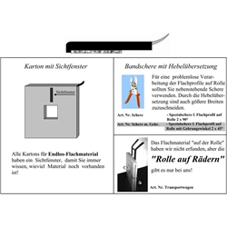 Flachprofil weiß auf Rolle 40x2,5mm mit SK & WL (a 150 Meter) Nr. 0784025 WLR (Den letzten Meter nicht verarbeiten!)