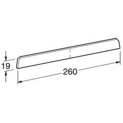 Seitenabschlußkappe Compact S 18, Weiss 19x260mm Nr. 21.026.001