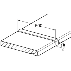 Werzalit Fensterbank-Verbinder Compact 500/18, Weiss Nr. 24.083.001