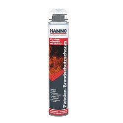 Hanno Pistolen-Brandschutzschaum gelb 750ml B1 mit Handschuhen Prüfzeugnis-Nr. P-NDS04-687 Nr. 107-201