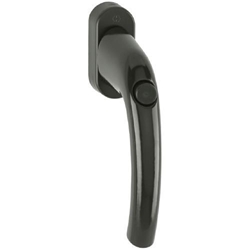 Hoppe Fenstergriff Tokyo 0710SV/U26 37mm Stift F8707 braun, mit Schrauben M5x50mm, Druckknopf Nr. 1957331