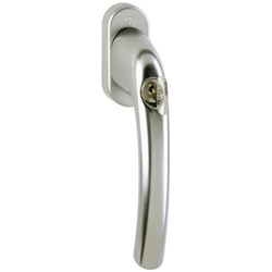 Hoppe Fenstergriff Tokyo 0710S/U26 37mm Stift F9 Alu Stahl 2W/153 abschließbar, mit Schrauben M5x45mm, Schließungsnr. 2W153-EW Nr. 1983862