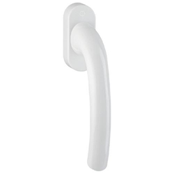 Hoppe Fenstergriff Tokyo 0710/U26 35mm Stift F9016 weiß (45°Grad) mit Schrauben M5x45mm 45° Spaltlüftung Nr. 1759393