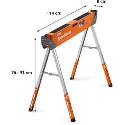 BORA Speedhorse XT Arbeitsböcke PM-4550T mit Aufstellautomatik, höhenverstellbar 760-910mm (Paar)