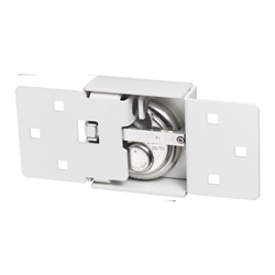Abus Tor-Diskus-Überfalle, ohne Ösenplatte, Metall 141/200 zum Anschrauben,L 222mm,H 87,3mm, weiß Nr. 50656