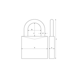 Abus Vorhangschloss,Granit 37/55 2 Stiftschlüssel, Spezialstahl gehärtet schwarz Gehäuseb. 62,5mm,Gehäuset. 30mm,H 84mm, gleichschließend Nr. 00839