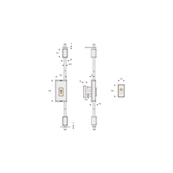 Abus WET-Stangenschloss, TSS550 ohne Zylinder, Metall silber, inkl. Stangenset 135/135cm Nr. 00215