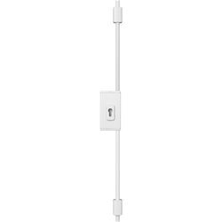 Abus WET-Stangenschloss, TSS550 ohne Zylinder, Metall weiß silber, inkl. Stangenset 135/135cm Nr. 00235
