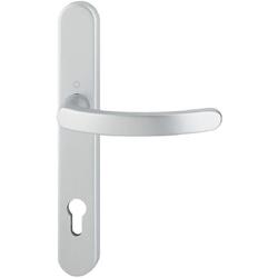 Hoppe Innendrücker auf Langschild 1500/3357 F1-2 Alu Natur matt mit Nocken, ohne Stift PZ 92/8mm Nr. 1970041