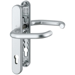 Hoppe RD-Drückergarnitur AP EN179 RD-138GF/3358/3357N ES1 (SK2) F1 Alu Natur PZ 92mm geteilter Drückerstift 9mm TS: 72-77mm Nr. 2850287