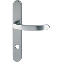 Hoppe Innendrücker auf Langschild 1500/3357 F9 Alu Stahl ohne Nocken, ohne Stift Kaba Nr. 2129916