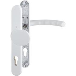 Hoppe PT-Schutz-Wechselgarnitur, oval, PZ, 8/92, DIN Links-Rechts, ALU Luxembourg 86G/3358/3357N/1500, verkehrsweiß besch. Schmalschild, TS 57-62mm Nr. 8054215