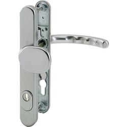 Hoppe PT-Schutz-Wechselgarnitur, oval, PZ, 8/92, DIN Links-Rechts, ALU Luxembourg 86G/3359ZA/3357N/1500, F9 stahlfarbig eloxiert Schmalschild, TS 57-62mm Nr. 1775908