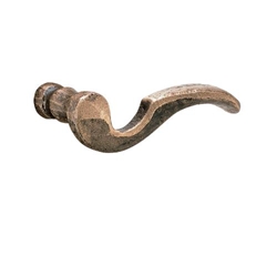 HT-Drückerlochteil 10mm DIN Rechts, Bronze 125mm Nr. 2600 B 3-RS