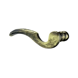 W+B HT-Drückerlochteil 10mm DIN Links, Messing brüniert 125mm Nr. 2600 M 3-LS