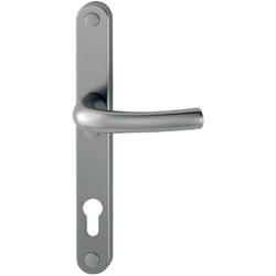 Hoppe Innendrücker auf Langschild 1710RH/3346 F9 Alu Stahl ohne Stift, lose Spreizdübel PZ 92/8mm Nr. 3135672