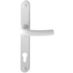 Hoppe Innendrücker auf Langschild 1710RH/3346 F9016 verkehrsweiß ohne Stift, lose Spreizdübel PZ 92/8mm Nr. 3135701