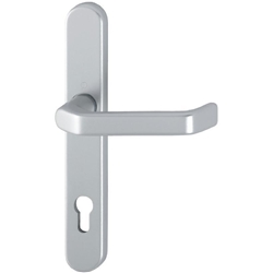 Hoppe Außendrücker auf Langschild 1313G/3357 F1-2 Alu natur matt PZ 92/8mm Nr. 3021827