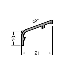 Gutmann Fenster Flügelabdeckprofil, 6m, Aluminium FP 8849, verkehrsweiß pulverbeschichtet Breite 21mm, Neigung 20°, Legierung EN AW-6060 T66 (VE= 240 Meter)