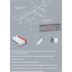 Gutmann Gleitabschluss, Putz, 150mm, DIN Links, MF 400, 40, aluminium, anthrazitgrau, RAL7016, pulverbeschichtet, Befestigungsart: zum Aufstecken