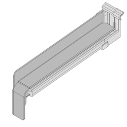 Gutmann Gleitabschluss, Klinker, 150mm, DIN Rechts BF 4004-Z, ALU EV1 eloxiert Abkantung 40mm, inkl. Dichtset (VE= 20 Stück)