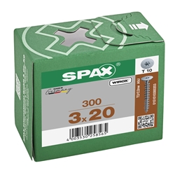 SPAX Universalschraube 3.0x20mm Rückwandkopf ohne Linse TX (T-STAR plus) T10 Vollgewinde 4CUT WIROX 300ST Nr. 0151010300203