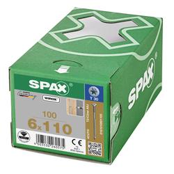 SPAX Universalschraube 6.0x110mm Justierschraube Flachkopf TX (T-STAR plus) T30 Halterillen 4CUT WIROX 100ST Nr. 0161010601105