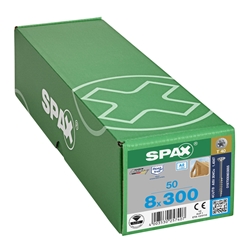SPAX Schraube 8.0x300mm Edelstahl A2 Senkmultikopf TX (T-STAR plus) T40 Teilgewinde 4CUT 50 ST Nr. 0197000803005