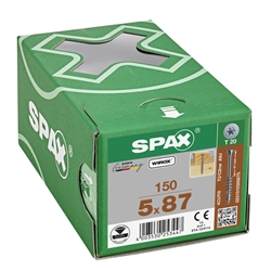 SPAX Universalschraube 5.0x87mm Tellerkopf ohne Linse TX (T-STAR plus) T20 Gewindelänge 46mm WIROX 150 ST Nr. 0251010500875
