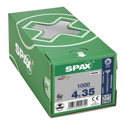 SPAX Universalschraube 4.0x35mm Senkmultikopf Kreuzschlitz Z2 Teilgewinde WIROX 1000ST Nr. 0291010400355