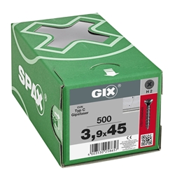 SPAX Schraube GIX-C 3.9x45mm Senkkopf Fräsrippen H2 HILO-Gewinde phosphatiert 500ST Nr. 1791170390455