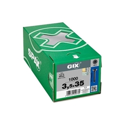 SPAX Schraube GIX-D 3.5x35mm Trompetenkopf H2 Bohrspitze phosphatiert 1000ST Nr. 1991170350355