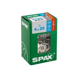 SPAX Universalschraube 4.5x25mm Spenglerschraube Edelstahl A2 TX (T-STAR plus) T20 4CUT Dichtscheibe 20mm L 75ST Nr. 4577000450257