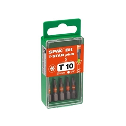SPAX BIT TX (T-STAR plus) T10 25mm S 5 ST Nr. 5000009192109