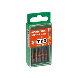 SPAX BIT TX (T-STAR plus) T20 25mm S 5 ST Nr. 5000009192209