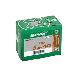 SPAX Universalschraube 3.5x40mm Rückwandkopf ohne Linse TX (T-STAR plus) T20 Vollgewinde CUT WIROX 200ST Nr. 21510103504051