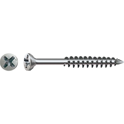 SPAX Glasleistenschraube Edelstahl A2 3.5x40mm Senkkopf Fräsrippen Kreuzschlitz Z2 Teilgewinde Nr. 35703503401002