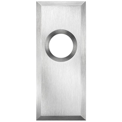 PZ Design Rosette Edelstahl matt B:34mm H:80mm T:4mm Nr. SA 06 Orthogon