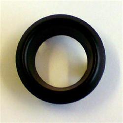 PZ-Zierring aus PVC schwarz, rund 25x7mm für Alu Türen Nr. 18418