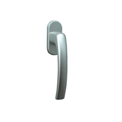Fenstergriff F1 silberfarbig Stift 37mm, mit Schrauben M5x45mm
