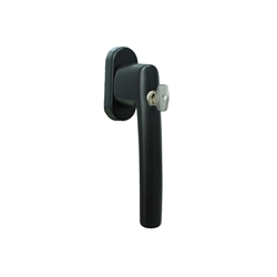 Fenstergriff 33419 Comfortline 100NM abschließbar RAL 9005 schwarz matt Stift 38mm mit Schrauben M5x45mm