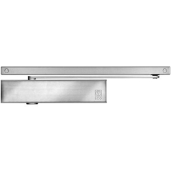 ECO Türschließer Newton TS61-B EN 5-6 RAL9006 silber inkl. Gleitschiene und Montageplatte, Türflügelbreiten bis 1400mm Bandseite Nr. 5030001023 (alt: 306153CB1A01010)