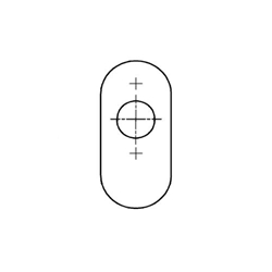 Schieberosette oval KABA 9mm Edelstahl