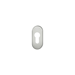 FSB PT-Schlüsselrosette, PZ gelocht, oval, verdeckt verschraubt, 17 1757, Naturfarbig eloxiert, ohne Stütznocken, B 32,5mm, L 70mm, Stärke Abdeckung 7mm Nr. 0 17 1757 00010 0105