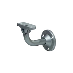 KWS Handlaufstütze 4512 Stahl/LM silber einbrennlackiert gewölbte Auflage, zum Anschrauben Nr. 451202