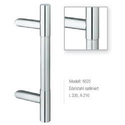 Stoßgriff Edelstahl Modell 5020 Achsmaß 210mm Gesamtlänge 330mm