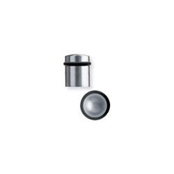 Türstopper Edelstahl ø 32mm H 42mm Ring schwarz, mit Schraube + Dübel