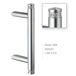 Stoßgriff Edelstahl Modell 5008 Achsmaß 210mm Gesamtlänge 330mm R-L Punktril